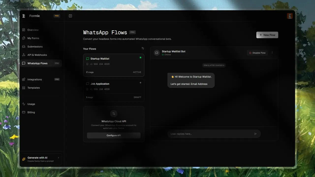 Introducing Formix WhatsApp Flows: Serverless Data Collection via Chat